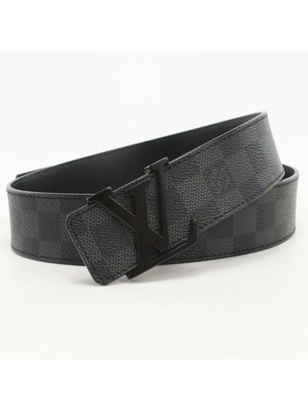 Louis Vuitton Ceinture LV Initial Damier Graphite Belt Leather